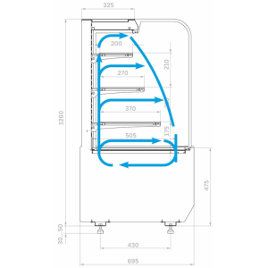 Витрина кондитерская Carboma KR70 VM 0,9‑2 Standard (9005-0109) открытая - Изображение 3