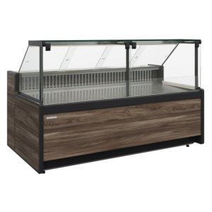 Витрина холодильная Carboma GC111 VM 2,0-1 (1008 Темный дуб) (динамика, газлифт, без боковин)