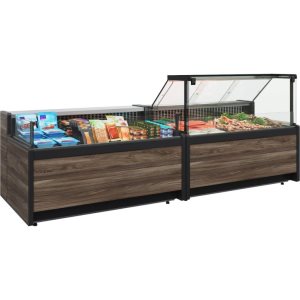 Витрина холодильная Carboma GC111 VM 2,0-1 (1008 Темный дуб) (динамика, газлифт, без боковин) - Изображение 2