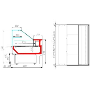 Витрина холодильная Carboma GC110 SV 2,0-1 (ВХСр-2,0 Carboma GC 110) (сталь) - Изображение 2