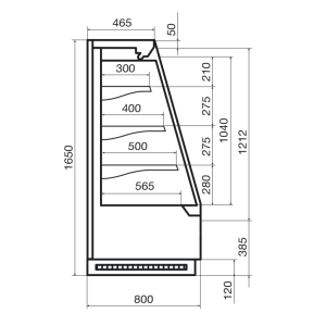 Горка холодильная Dazzl Vega 080 H160 Plug-in 250 фруктовая - Изображение 3