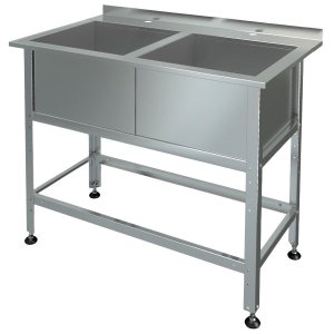 Ванна моечная с бортом МХМ МБ-2-0,45-0,7/1,35 (AISI 430, t=0,6)