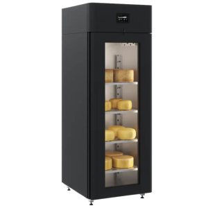 Шкаф холодильный для вызревания сыра Polair CS107 Cheese черный, со стеклом