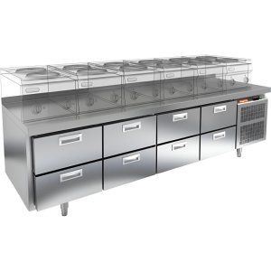 Стол охлаждаемый HiCold GN 2222/TN LT SH О под тепловое оборудование