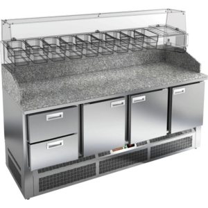 Стол холодильный для пиццы HiCold PZE3-2111/GN камень