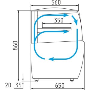Витрина кондитерская Carboma K70 VM 1,3-12 Light (0013-0430) - Изображение 2