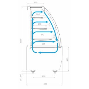 Витрина кондитерская Carboma K70 VM 0,9-2 Standard открытая, горка (версия 2.0) (9005-0109) - Изображение 2
